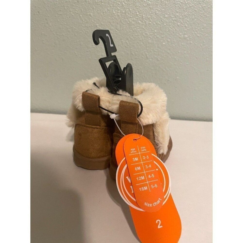 Wonder Nation Baby Girl Faux Shearling Boot Size 2 New - Picture 2 of 7